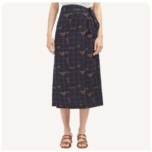 NWT Anthropologie Paloma S Sarong Wrap Skirt Tile Wall Print Sz 42 US 10 $147